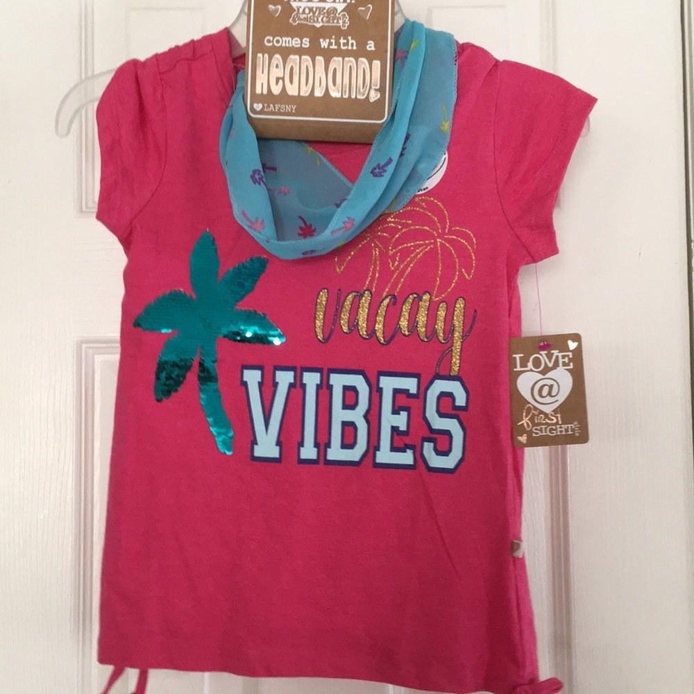 LOVE @ FIRST SIGHT T-SHIRT W MATCHING HEAD BAND